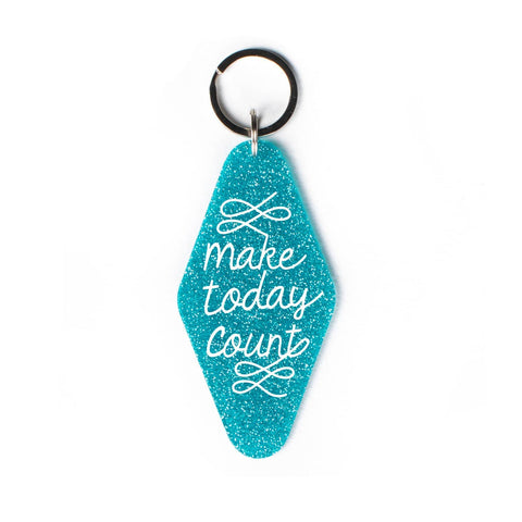 Femfetti Aqua Make Today Count Motel Keychain