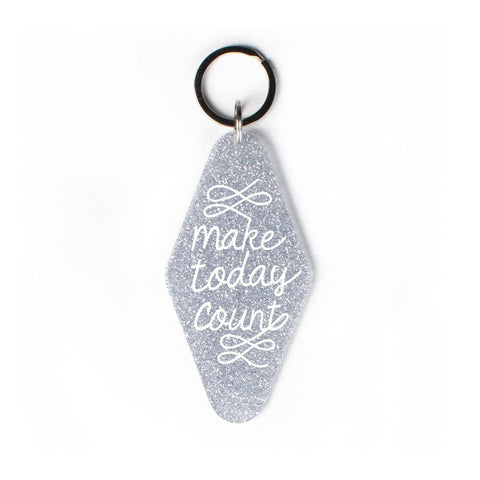 Femfetti Silver Make Today Count Motel Keychain