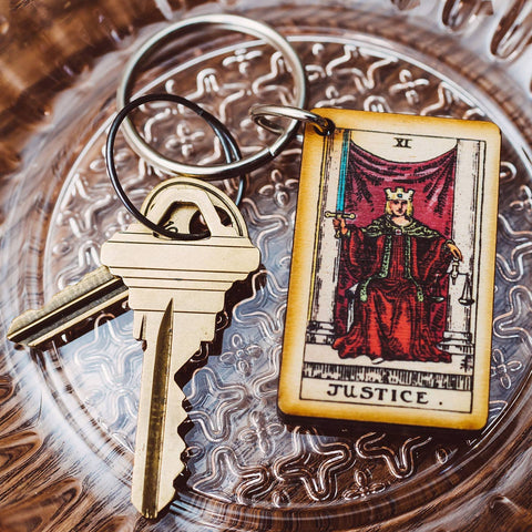 Most Amazing Justice Tarot Keychain