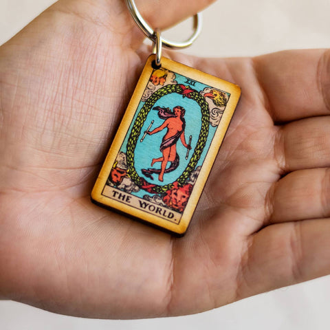 Most Amazing The World Tarot Keychain