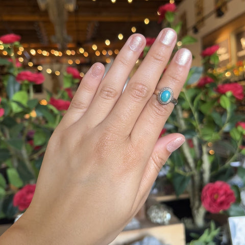 Turquoise Ring "Tina" - Size 5.5