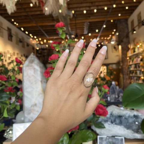 Rutilated Quartz Ring "Maxine" - Size 8