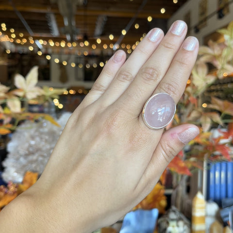 Rose Quartz Ring "Diana" - Size 8