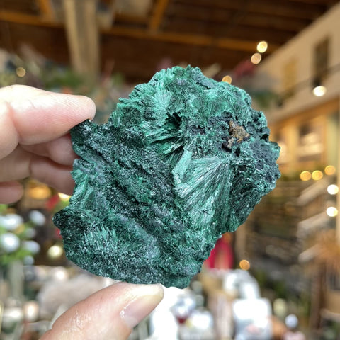 Fibrous Malachite "Pamela"