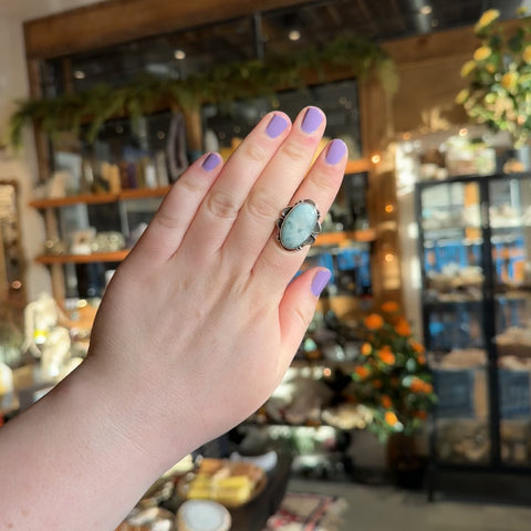 Larimar Ring "Tamerlane" - Size 7.5