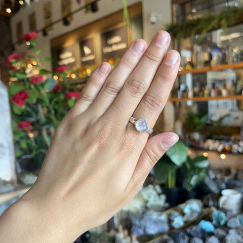 Rainbow Moonstone Ring "Poppy" - Size 8