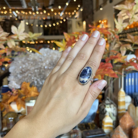 Sodalite Ring "Sheldon" - Size 9