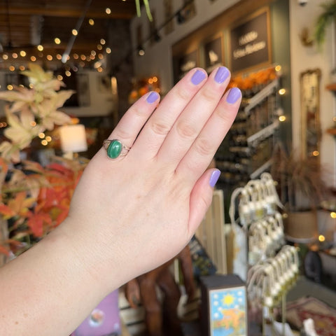 Malachite Ring "Kevin" - Size 8