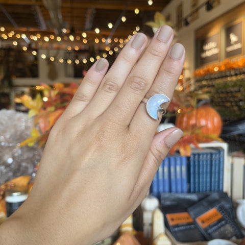 Rainbow Moonstone Ring "Jane" - Size 6.5