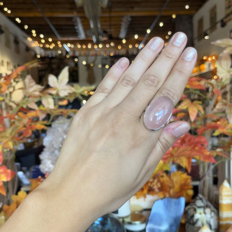 Rose Quartz Ring "Giselle" - Size 8