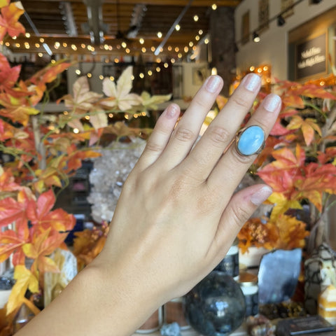 Larimar Ring "Charlie" - Size 6