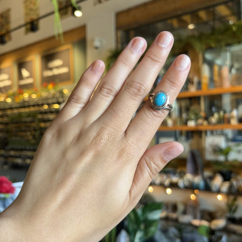 Turquoise Ring "Fairuza" - Size 6