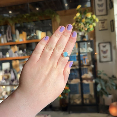 Larimar Ring "Kathy" - Size 9