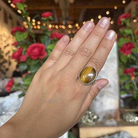 Tiger's Eye Ring "Jillian" - Size 9