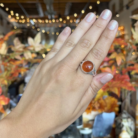 Carnelian Ring "Rosie" - Size 9