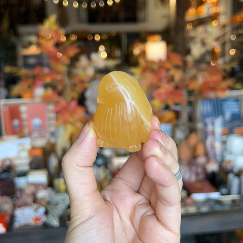 Orange Calcite Bird