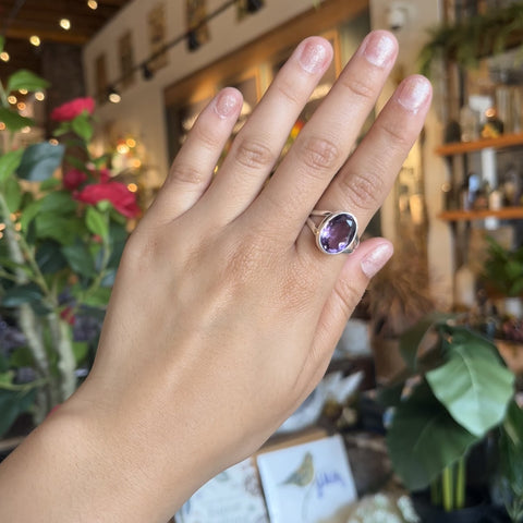 Amethyst Ring "August" - Size 7.5