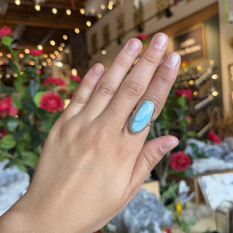 Larimar Ring "Lily" - Size 6