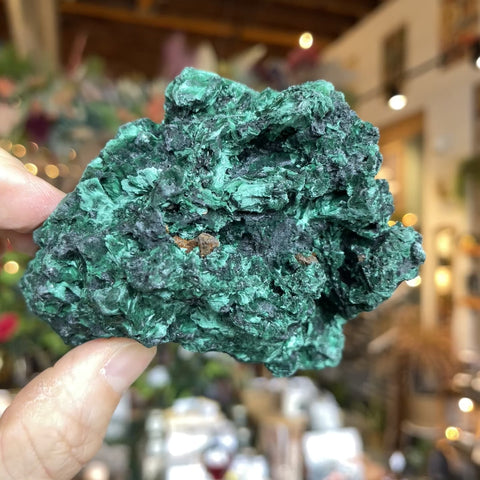 Fibrous Malachite "Vanessa"