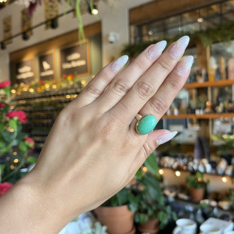 Chrysoprase Ring "Koa" - Size 7