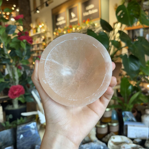 Little Peach Selenite Bowl