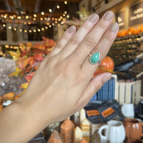 Chrysoprase Ring "Aspen" - Size 7