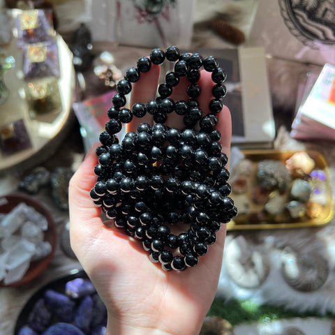 Ravenstone Crystals Black Tourmaline Stretch Bracelet