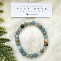 Ravenstone Crystals Blue Onyx Stretch Bracelet