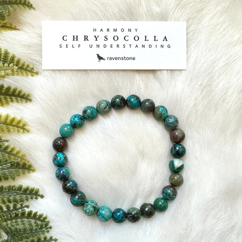 Ravenstone Crystals Chrysocolla Stretch Bracelet