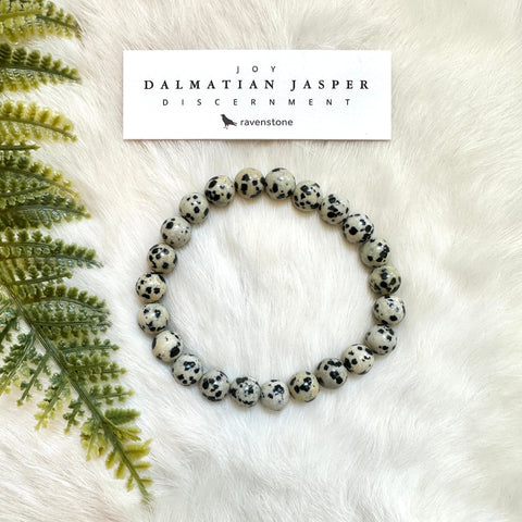 Ravenstone Crystals Dalmatian Jasper Stretch Bracelet