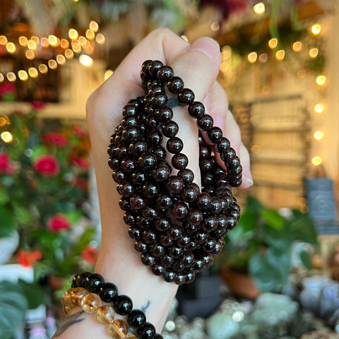 Ravenstone Crystals Garnet Stretch Bracelet