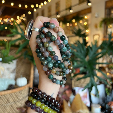 Ravenstone Crystals Ocean Jasper Stretch Bracelet