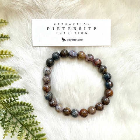 Ravenstone Crystals Pietersite Stretch Bracelet