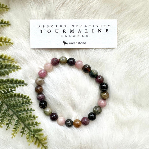 Ravenstone Crystals Tourmaline Stretch Bracelet