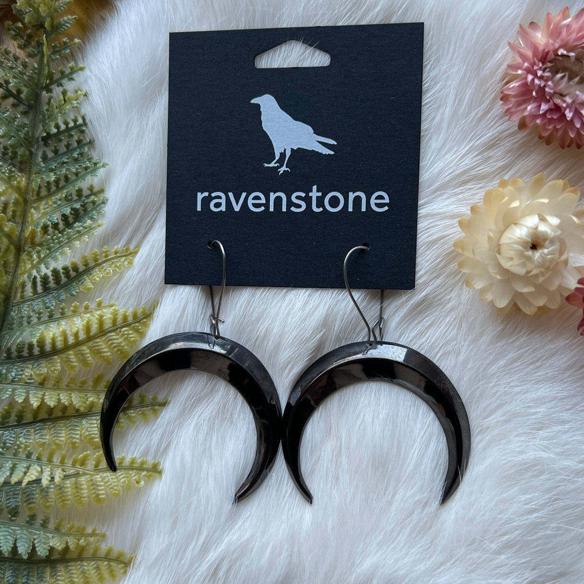 Ravenstone The Big Midnight Moon Earrings