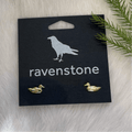 Ravenstone The Golden Duck Stud Earrings