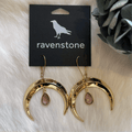 Ravenstone The Golden Moon and Morganite Drop Earrings