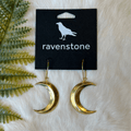 Ravenstone The Little Crescent Moon Earrings