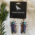 Ravenstone The Psychedelic Cicada Earrings