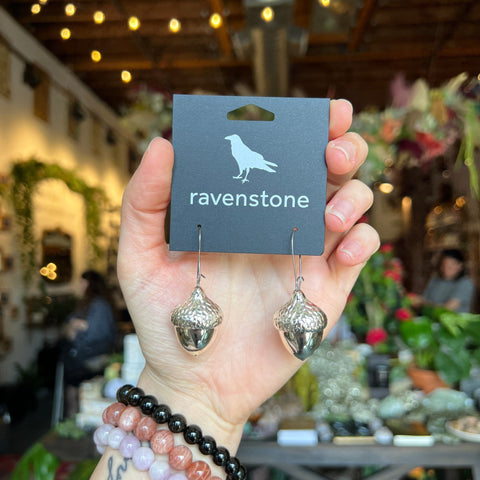 Ravenstone The Silver Acorn Earrings