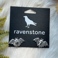 Ravenstone The Silver Bat Stud Earrings