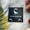 Ravenstone The Silver Crescent Moon Stud Earrings