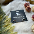 Ravenstone The Silver Crescent Moon Stud Earrings