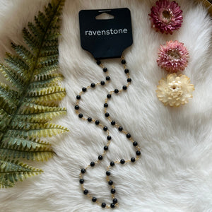 The Black Tourmaline Bead Necklace