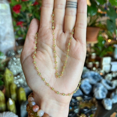 Ravenstone The Peridot Bead Necklace