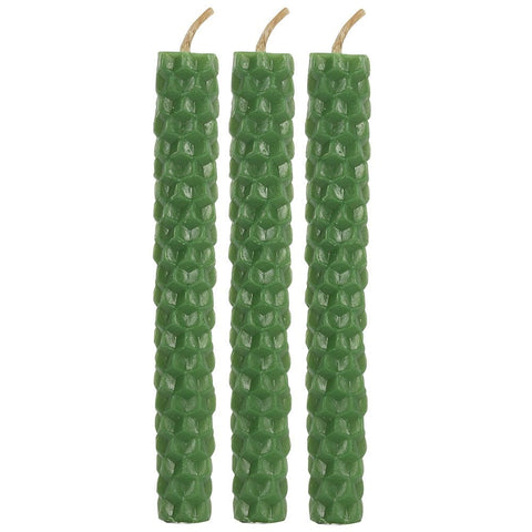 Something Different Green Beeswax Spell Candles