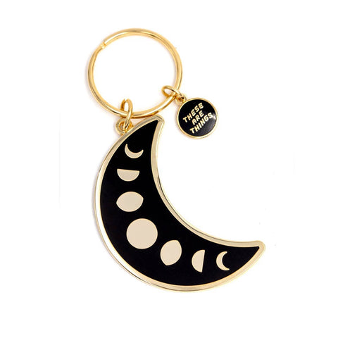 These are Things Moon Phases Enamel Keychain