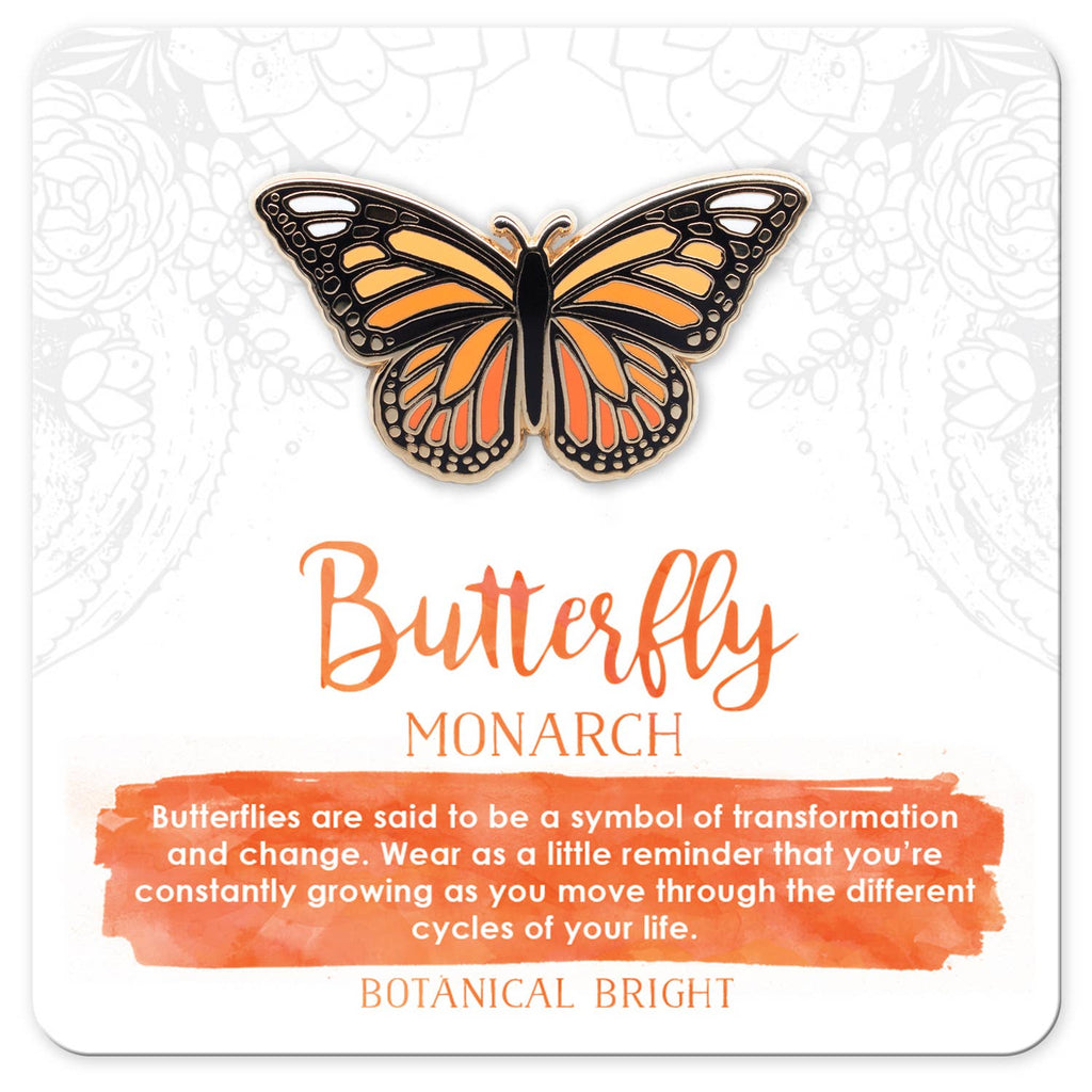 Enameled Monarch Butterfly Pin – Southern Highland Craft Guild