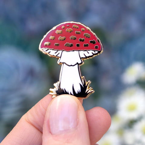 Botanical Bright Mushroom Enamel Pin