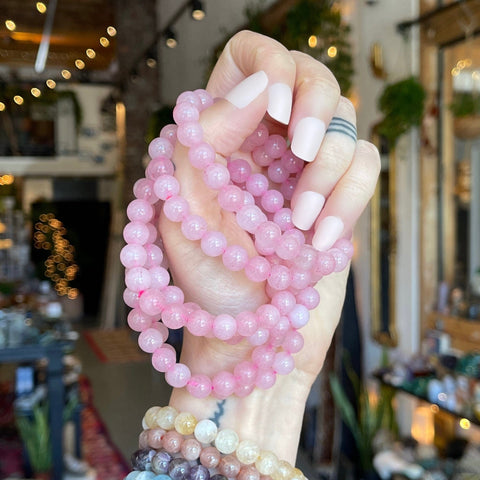 Ravenstone Crystals Rose Quartz Stretch Bracelet